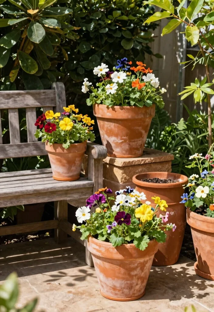 14 Block Planter Ideas That Feel Modern & Clean 4 14 Block Planter Ideas That Feel Modern & Clean - 4. Terracotta Treasures 1