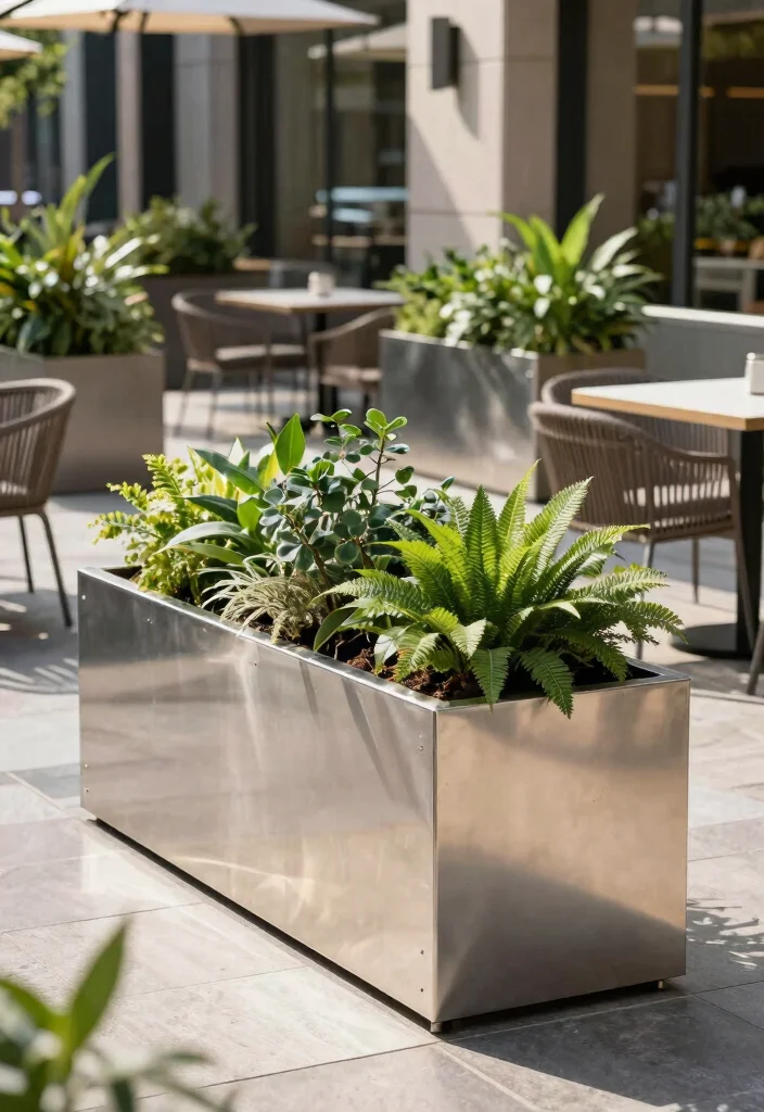 14 Block Planter Ideas That Feel Modern & Clean 5 14 Block Planter Ideas That Feel Modern & Clean - 5. Metal Marvels 1