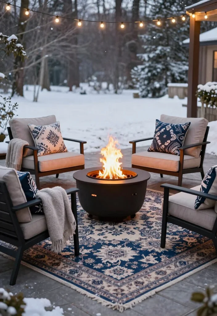 14 Christmas Patio Decorating Ideas That Sparkle Bright 27 14 Christmas Patio Decorating Ideas That Sparkle Bright - 7. Winter Outdoor Accessories 1