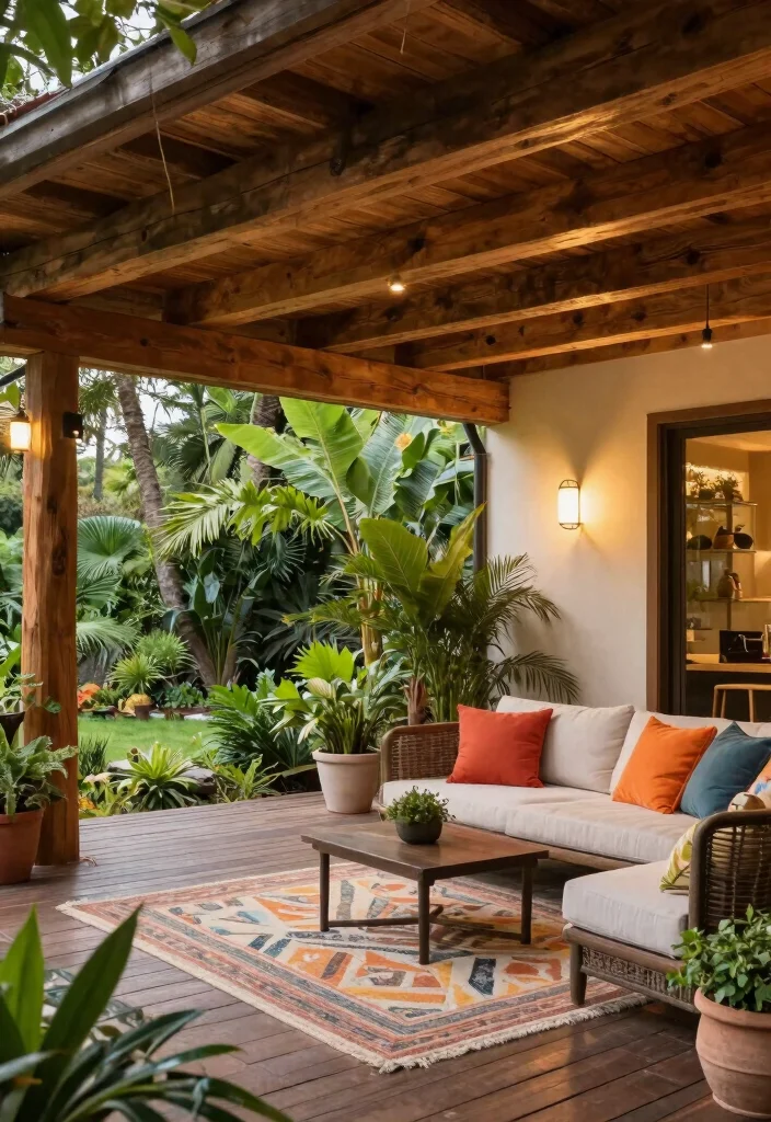 14 Deck Ceiling Ideas That Elevate Your Outdoor Space 1 14 Deck Ceiling Ideas That Elevate Your Outdoor Space - 1. Exposed Wooden Beams 1