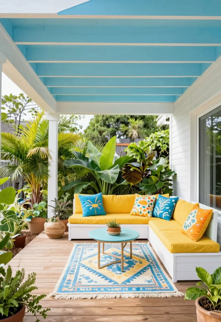 14 Deck Ceiling Ideas That Elevate Your Outdoor Space 2 14 Deck Ceiling Ideas That Elevate Your Outdoor Space - 2. Painted Ceilings 1