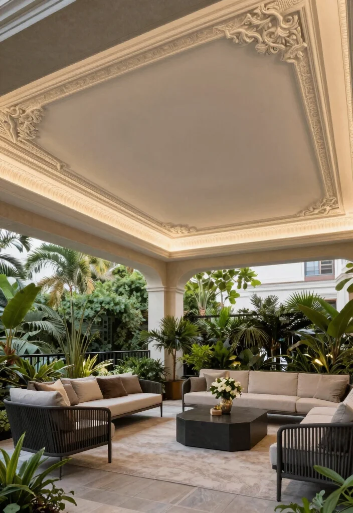 14 Deck Ceiling Ideas That Elevate Your Outdoor Space 25 14 Deck Ceiling Ideas That Elevate Your Outdoor Space - 5. Decorative Molding 1