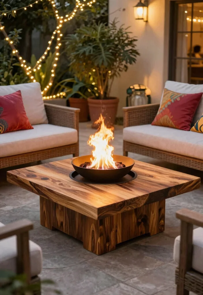 14 Deck Fire Pit Ideas for the Ultimate Hangout Spot 18 14 Deck Fire Pit Ideas for the Ultimate Hangout Spot - 4. Upcycled Fire Pit Table 1
