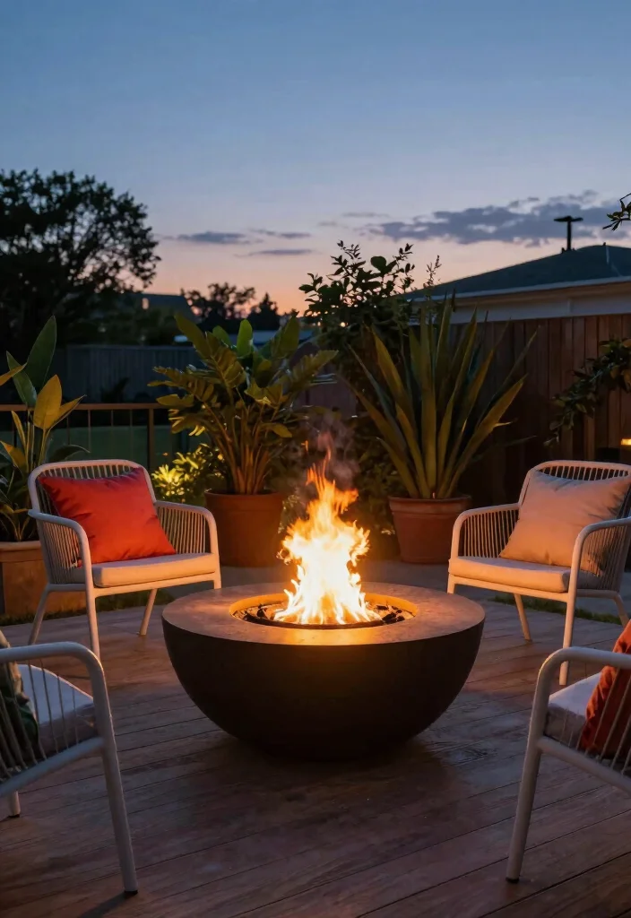 14 Deck Fire Pit Ideas for the Ultimate Hangout Spot 29 14 Deck Fire Pit Ideas for the Ultimate Hangout Spot - 5. Fire Bowl on a Deck 1