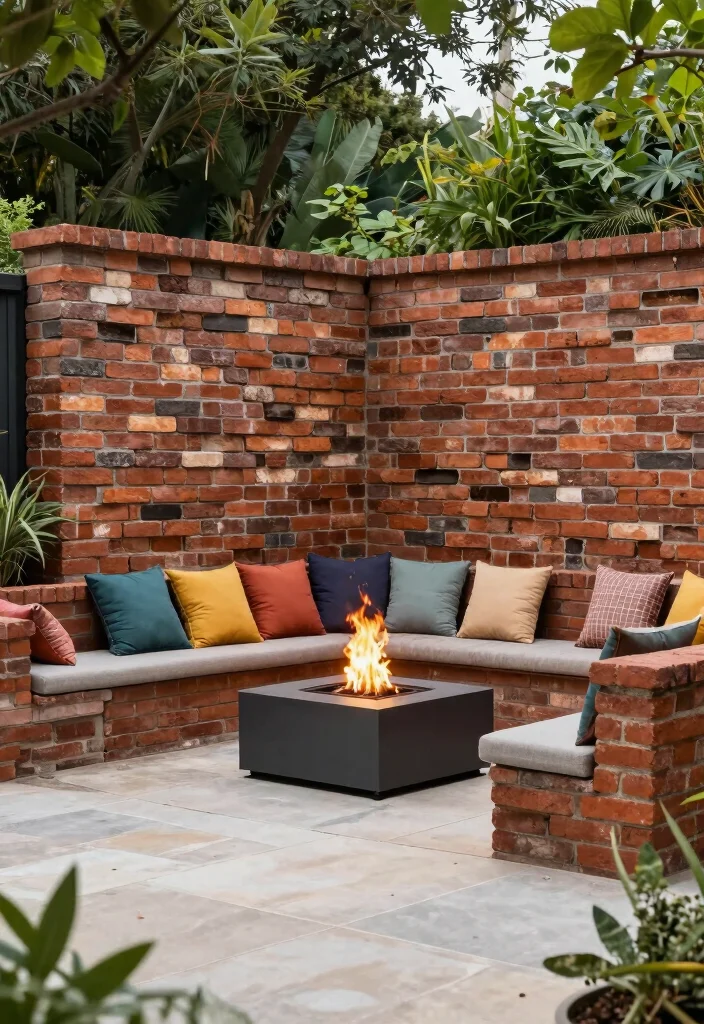 14 Deck Fire Pit Ideas for the Ultimate Hangout Spot 43 14 Deck Fire Pit Ideas for the Ultimate Hangout Spot - 9. Fire Pit with Seating Wall 1