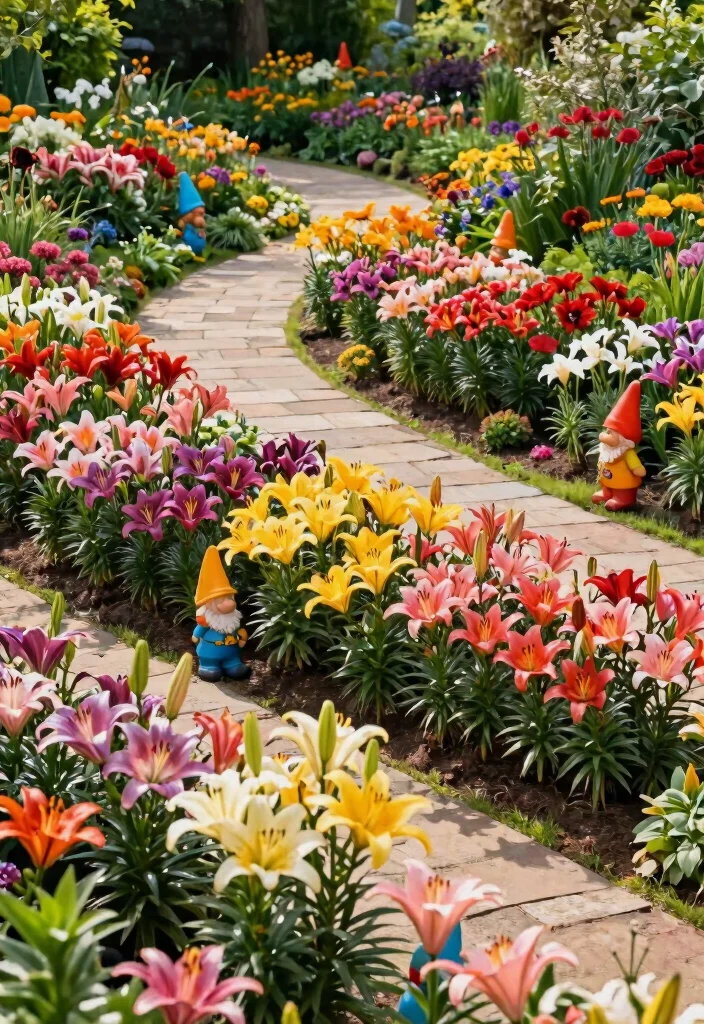14 Lily Garden Ideas Flower Beds That Bloom Beautifully - 10. Themed Lily Gardens 1