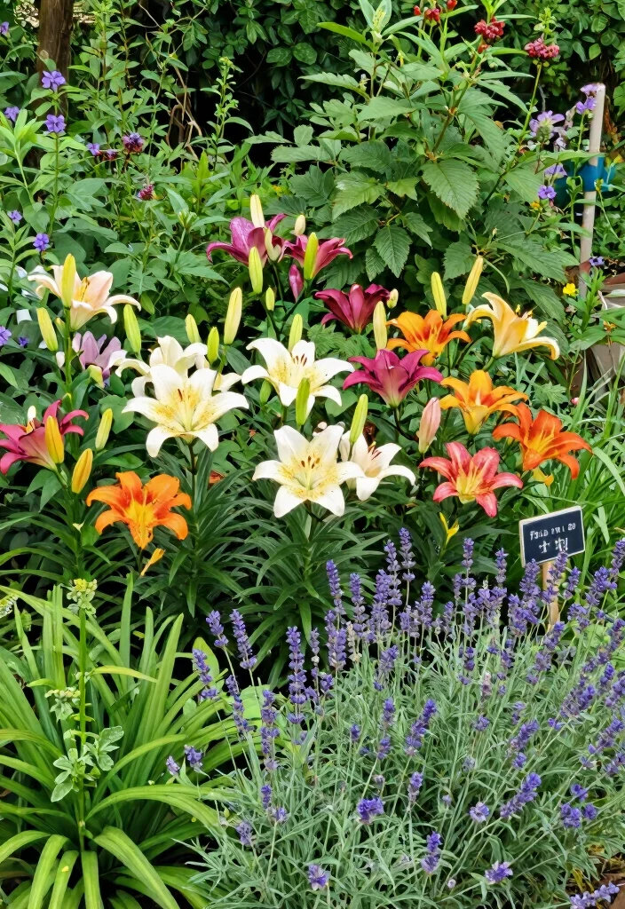 14 Lily Garden Ideas Flower Beds That Bloom Beautifully - 11. Companion Planting with Lilies 1