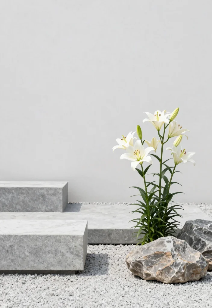 14 Lily Garden Ideas Flower Beds That Bloom Beautifully - 14. Minimalist Lily Spaces 1