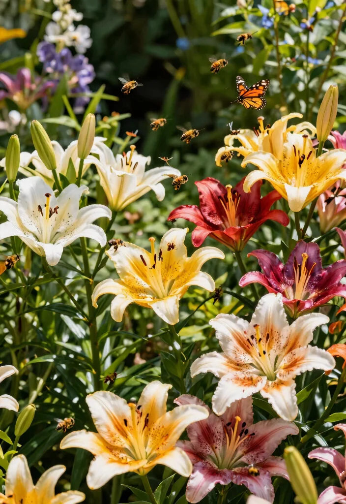 14 Lily Garden Ideas Flower Beds That Bloom Beautifully - 9. Lilies for Pollinators 1