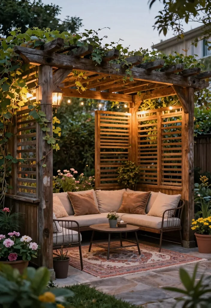 14 Louvered Pergola Ideas for Adjustable Shade & Style 2 14 Louvered Pergola Ideas for Adjustable Shade & Style - 2. Rustic Charm 1