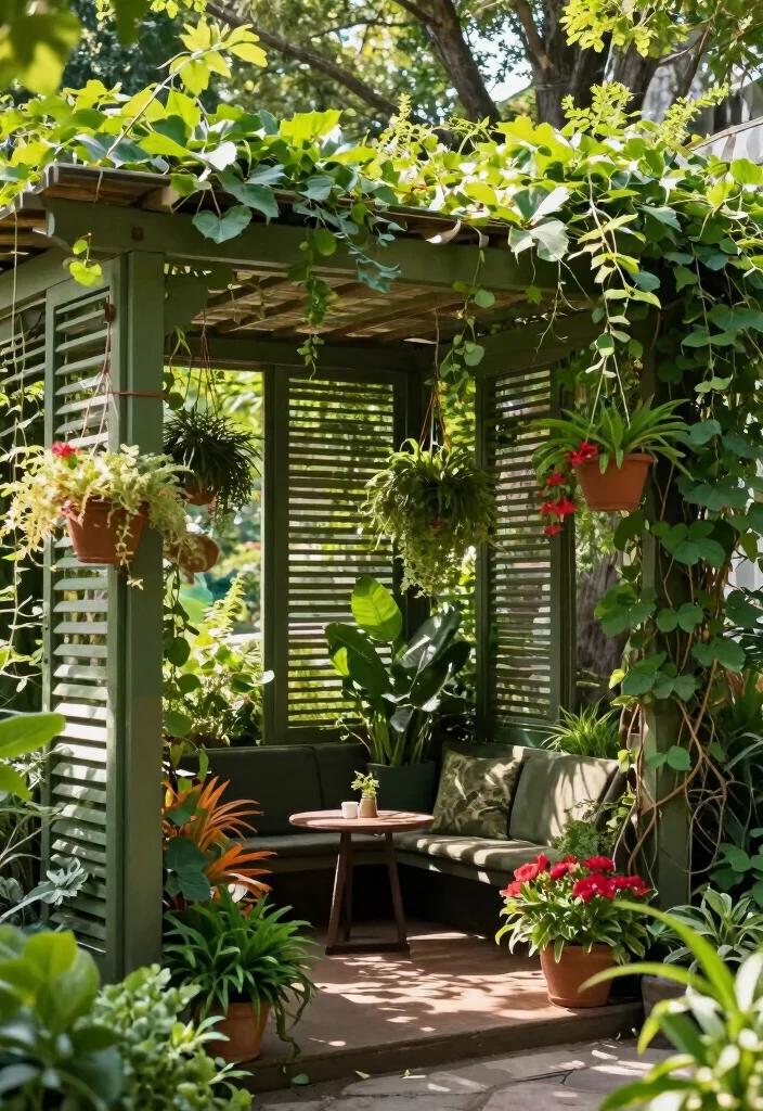 14 Louvered Pergola Ideas for Adjustable Shade & Style 27 14 Louvered Pergola Ideas for Adjustable Shade & Style - 7. Biophilic Design 1