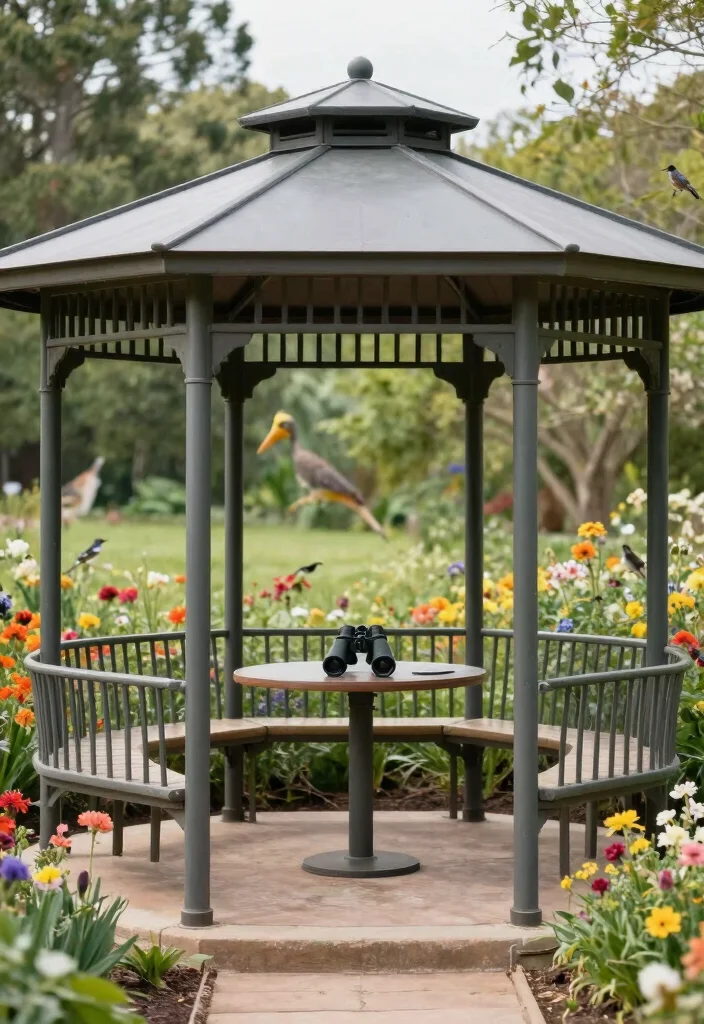 14 Metal Gazebo Ideas Backyard Outdoor Spaces Will Love - 13. Wildlife Observation Point 1