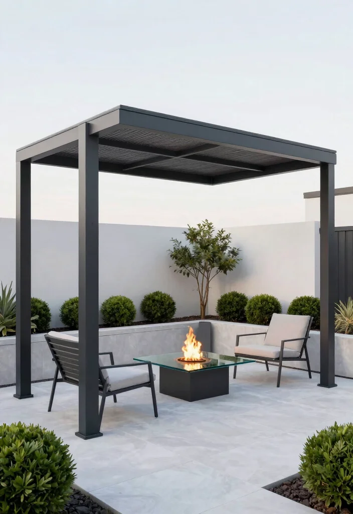 14 Metal Gazebo Ideas Backyard Outdoor Spaces Will Love - 2. Sleek and Modern Metal Gazebo 1