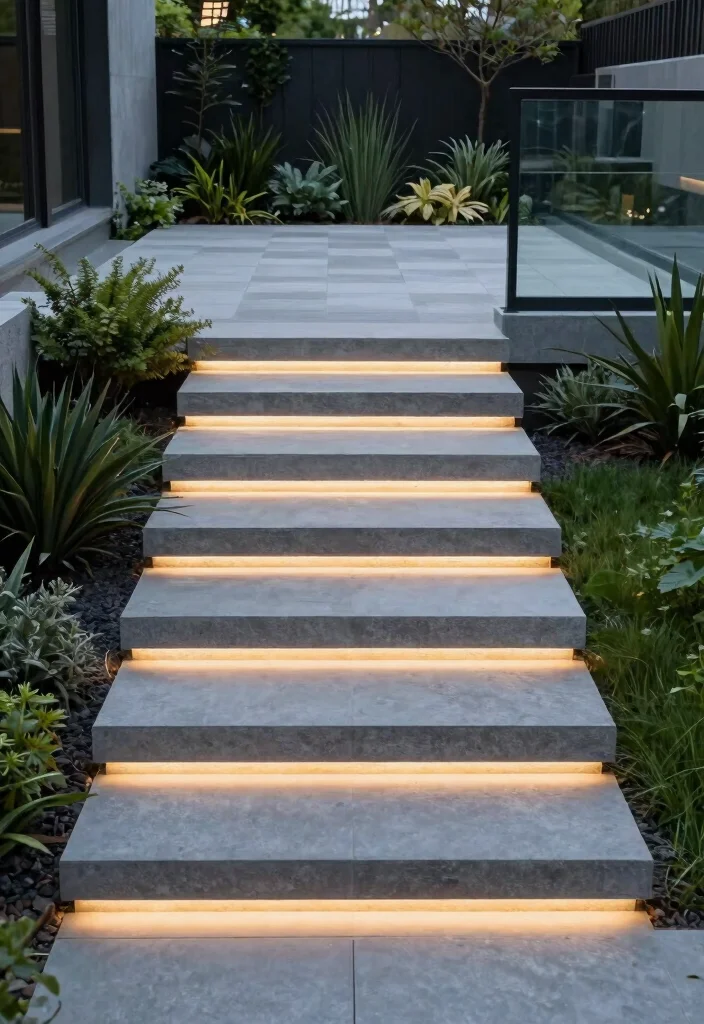 14 Outdoor Stairs Ideas That Elevate Your Landscape - 13. Floating Steps 1