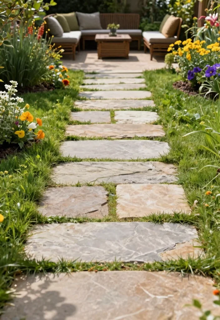 14 Outdoor Stairs Ideas That Elevate Your Landscape - 9. Stone Slab Steps 1