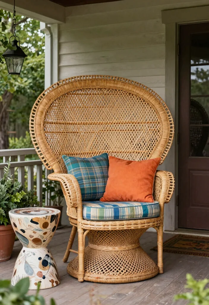 14 Ranch Front Porch Ideas With Rustic Appeal 52 14 Ranch Front Porch Ideas With Rustic Appeal - 12. Statement Furniture Pieces 1