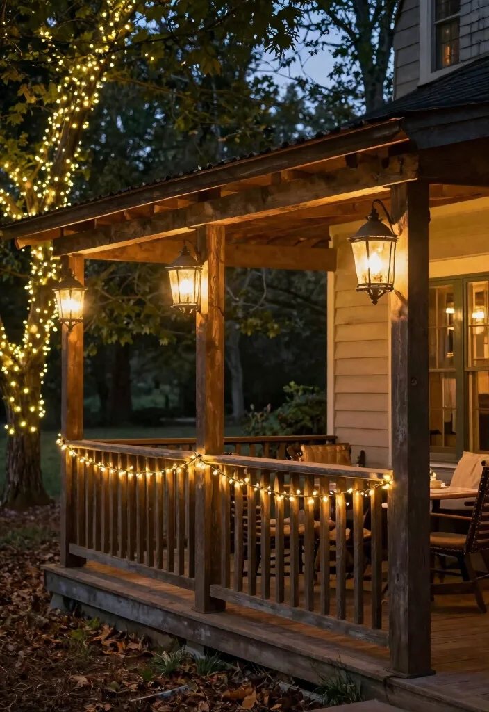 14 Ranch Front Porch Ideas With Rustic Appeal 14 14 Ranch Front Porch Ideas With Rustic Appeal - 4. Rustic Lighting Fixtures 1