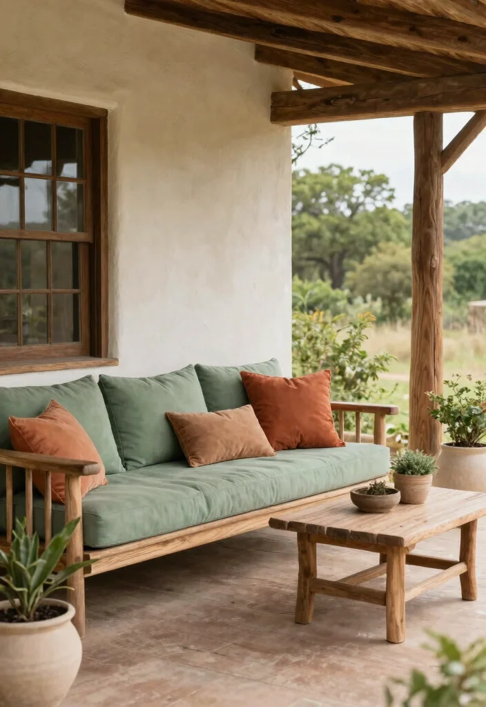 14 Ranch Front Porch Ideas With Rustic Appeal 36 14 Ranch Front Porch Ideas With Rustic Appeal - 6. Earthy Color Palettes 1