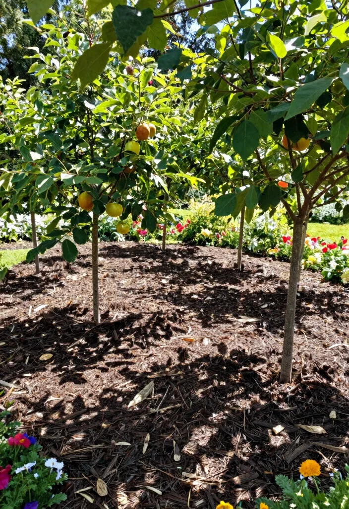 14 Tree Fence Ideas That Blend Nature & Privacy - 3. Natural Mulched Barrier 1