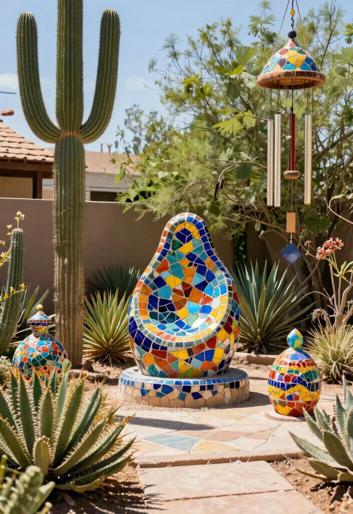 15 AZ Backyard Ideas Perfect for Desert Style Living 43 15 AZ Backyard Ideas Perfect for Desert Style Living - 13. Introduce Outdoor Art and Decor 1