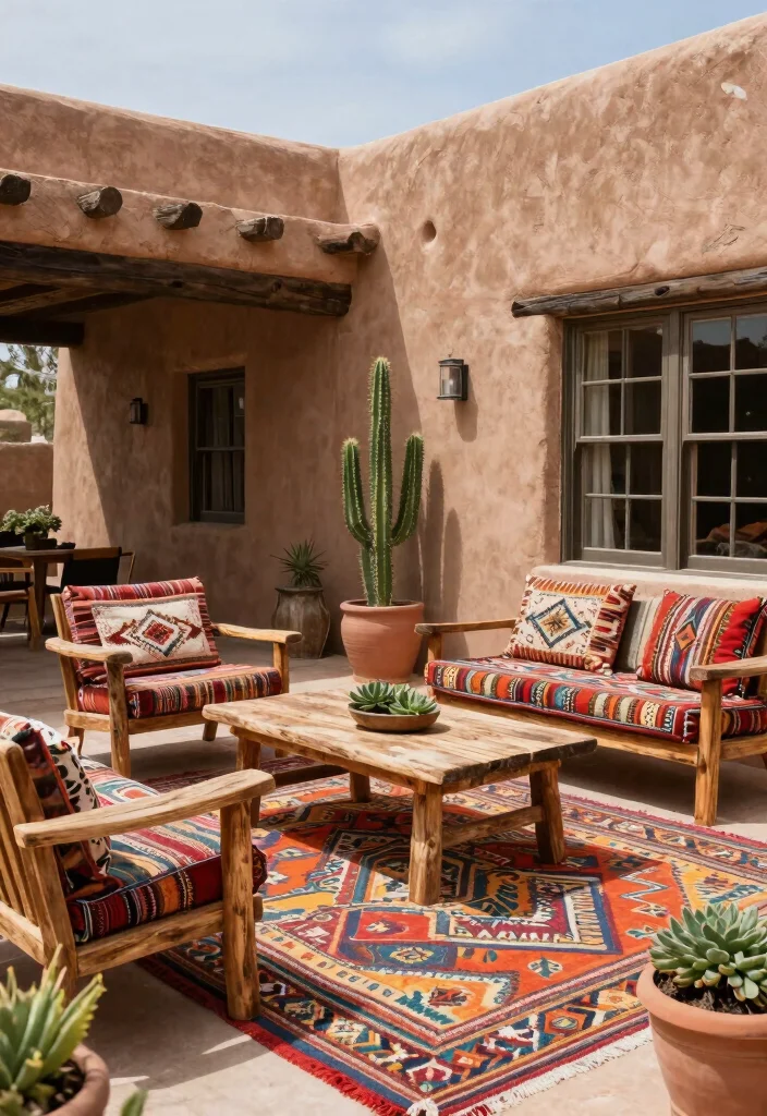 15 AZ Backyard Ideas Perfect for Desert Style Living 14 15 AZ Backyard Ideas Perfect for Desert Style Living - 4. Design a Southwestern-Inspired Patio 1