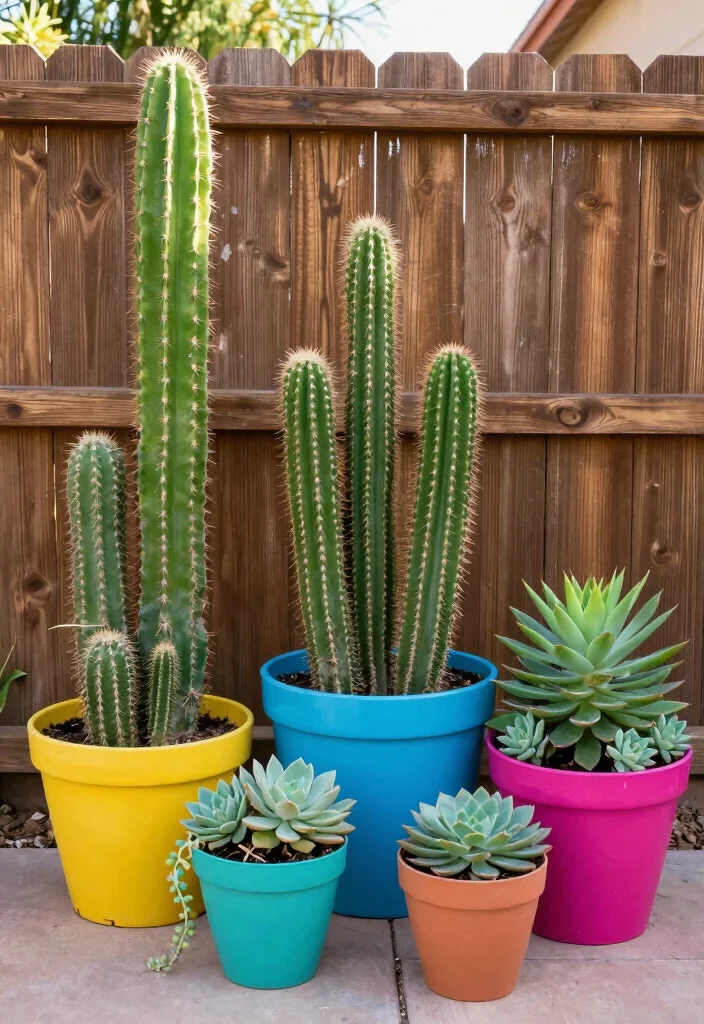 15 AZ Backyard Ideas Perfect for Desert Style Living 27 15 AZ Backyard Ideas Perfect for Desert Style Living - 7. Showcase Container Gardens 1