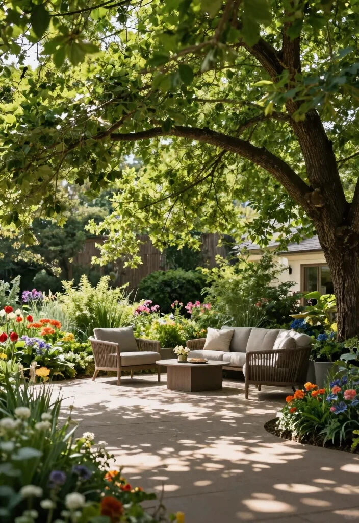 15 Awning Ideas Patio Spaces Will Love - 10. Shade Trees Strategically Placed 1