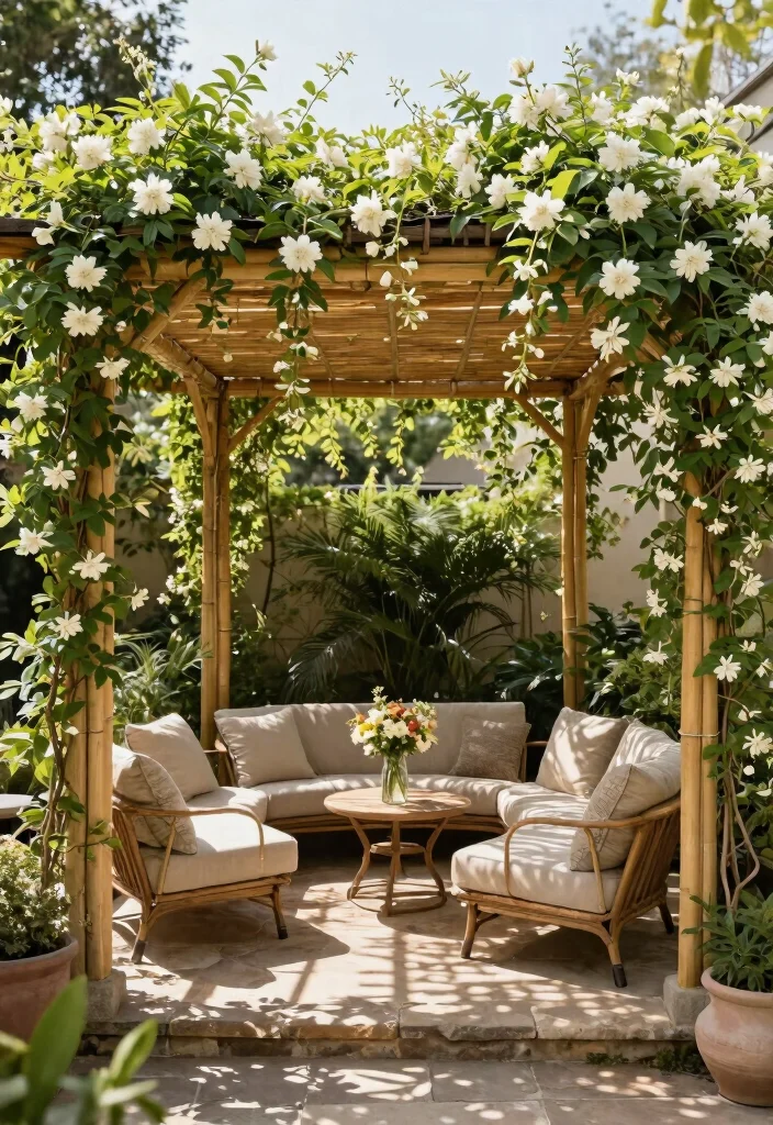 15 Awning Ideas Patio Spaces Will Love - 2. Bamboo Pergolas 1