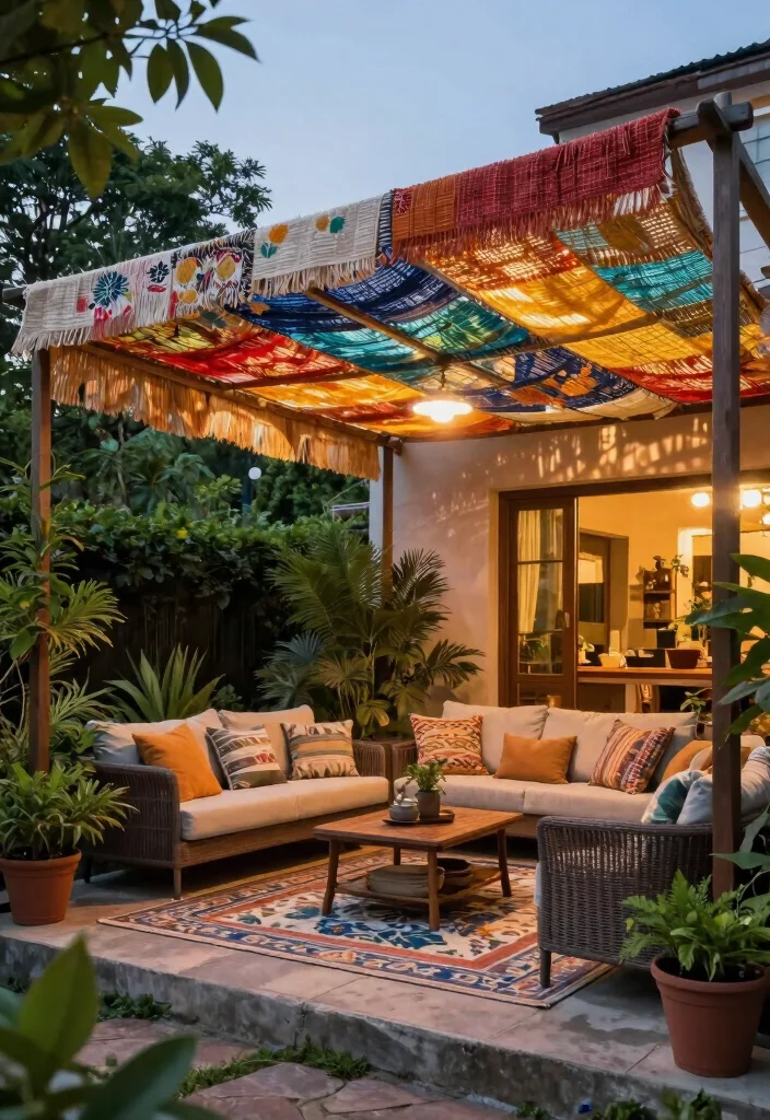 15 Awning Ideas Patio Spaces Will Love - 8. Canvas Awnings with Recycled Materials 1