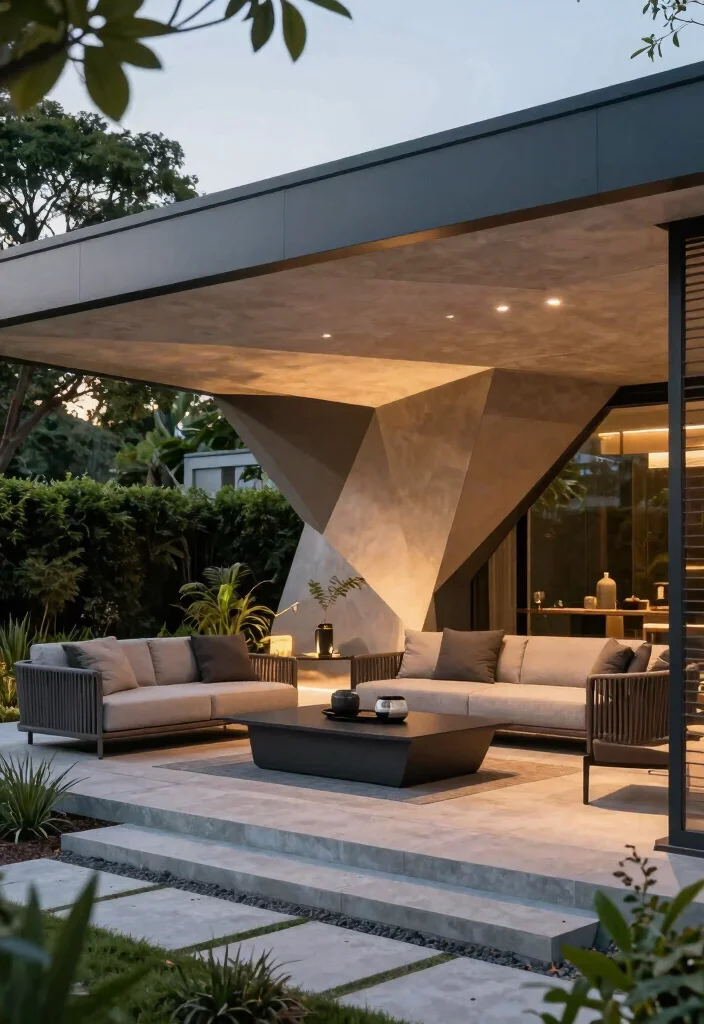 15 Awning Ideas Patio Spaces Will Love - 9. Geometric Patio Covers 1