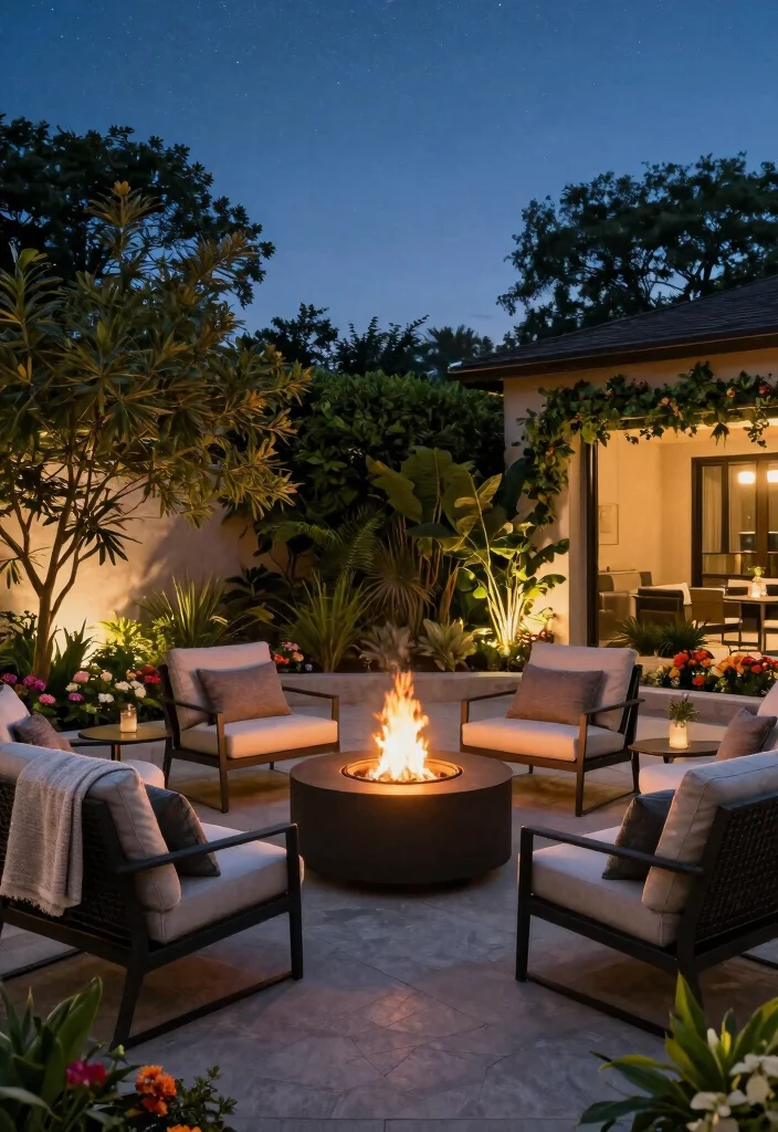 15 Fire Pit Ideas Outdoor Spaces Will Obsess Over - 12. Fire Pit with Surrounding Lounge Area 1