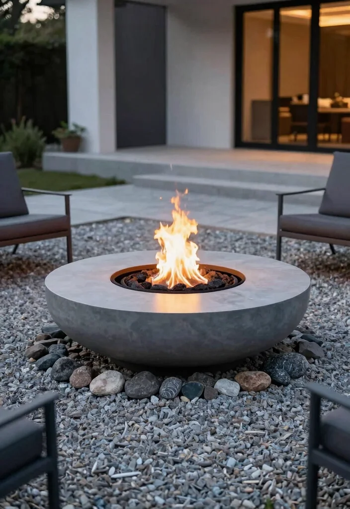 15 Fire Pit Ideas Outdoor Spaces Will Obsess Over - 4. Minimalist Fire Ring with Gravel Base 1