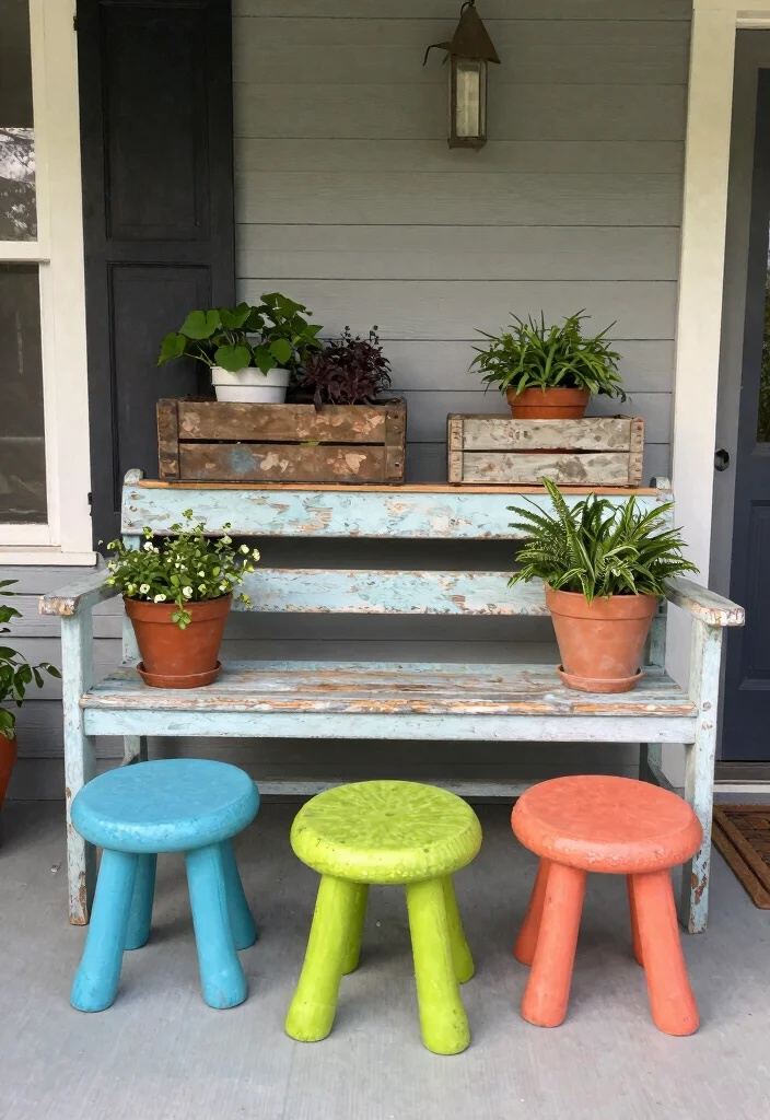 15 Front Porch Entryway Ideas That Feel Warm & Welcoming 40 15 Front Porch Entryway Ideas That Feel Warm & Welcoming - 10. Vintage Finds 1