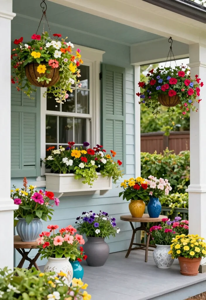 15 Front Porch Entryway Ideas That Feel Warm & Welcoming 4 15 Front Porch Entryway Ideas That Feel Warm & Welcoming - 4. Seasonal Floral Arrangements 1