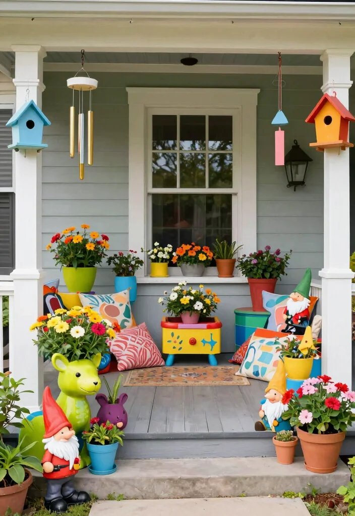 15 Front Porch Entryway Ideas That Feel Warm & Welcoming 5 15 Front Porch Entryway Ideas That Feel Warm & Welcoming - 5. A Touch of Whimsy 1