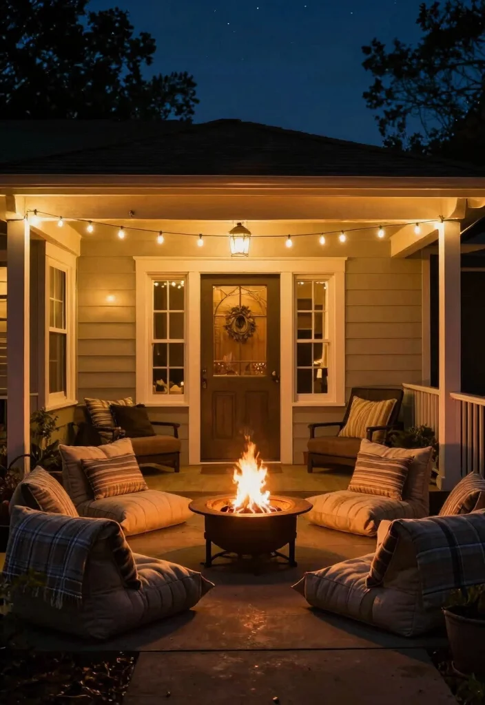 15 Front Porch Entryway Ideas That Feel Warm & Welcoming 27 15 Front Porch Entryway Ideas That Feel Warm & Welcoming - 7. Cozy Nighttime Ambiance 1
