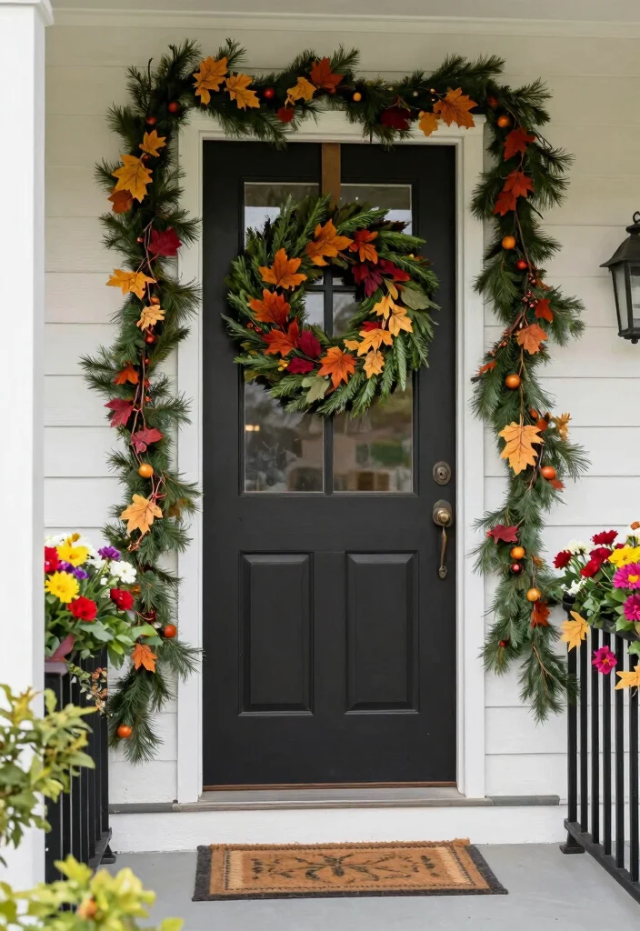15 Front Porch Entryway Ideas That Feel Warm & Welcoming 39 15 Front Porch Entryway Ideas That Feel Warm & Welcoming - 9. Seasonal Wreaths and Garlands 1