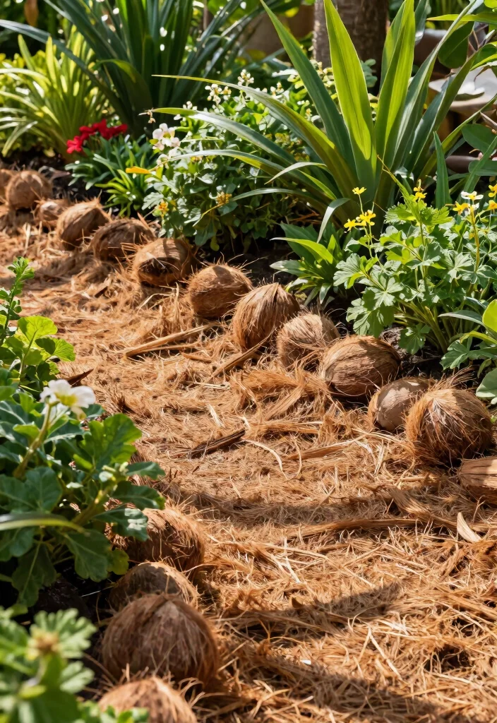 15 Front Yard Edging Ideas That Define Your Landscape Beautifully 62 15 Front Yard Edging Ideas That Define Your Landscape Beautifully - 14. Coconut Husk Edging 1