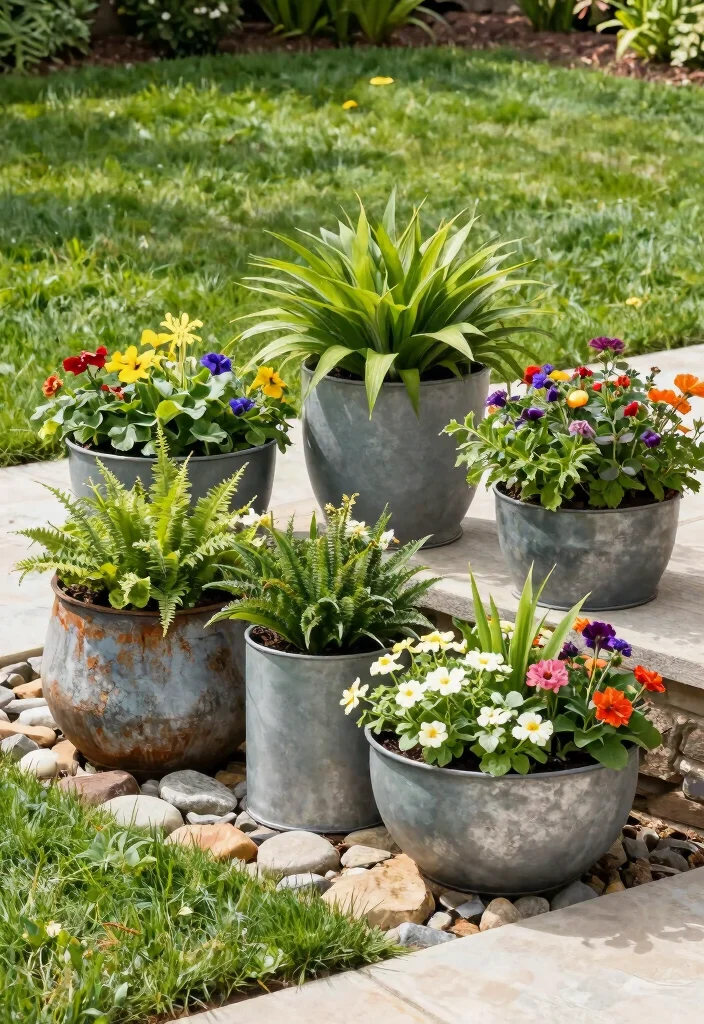 15 Front of House Planter Ideas That Boost Curb Appeal 60 15 Front of House Planter Ideas That Boost Curb Appeal - 11. Metal Planters 1