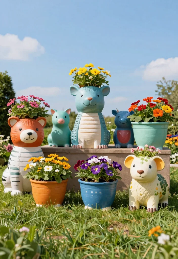 15 Front of House Planter Ideas That Boost Curb Appeal 62 15 Front of House Planter Ideas That Boost Curb Appeal - 13. Playful Animal Planters 1