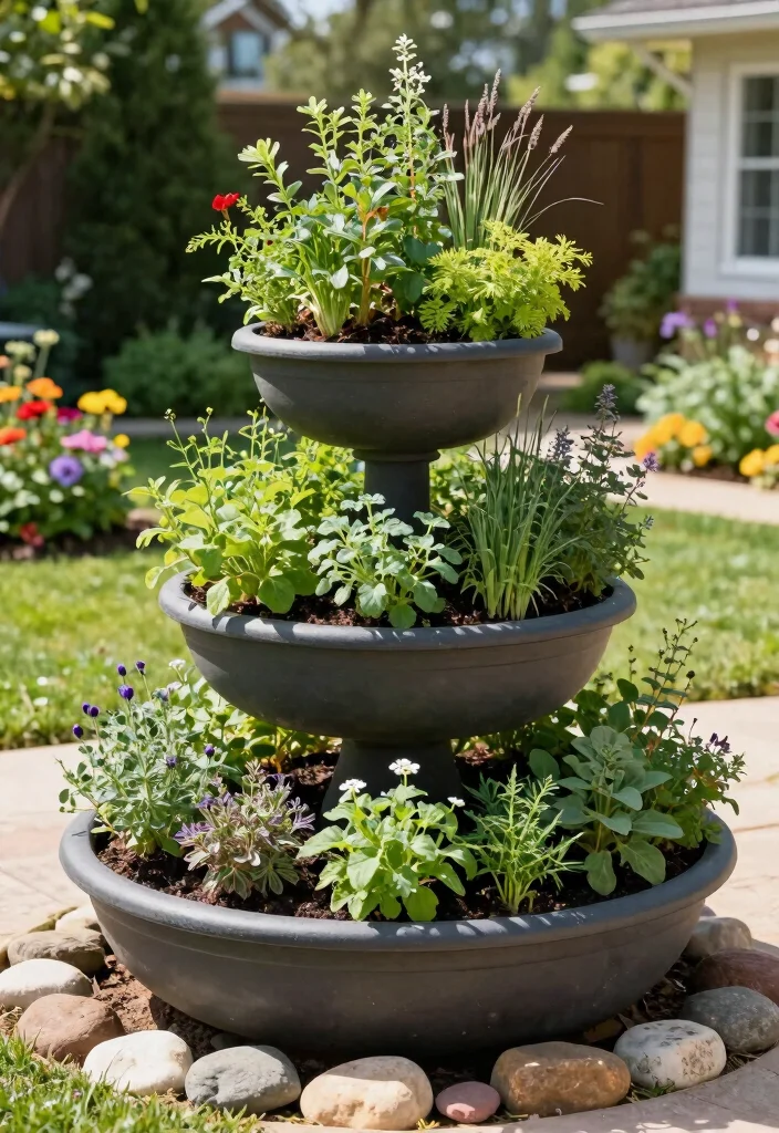 15 Front of House Planter Ideas That Boost Curb Appeal 63 15 Front of House Planter Ideas That Boost Curb Appeal - 14. Herb Spiral Planters 1