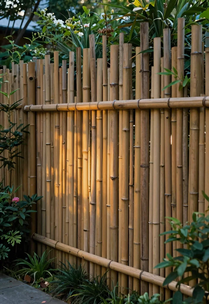 15 Simple Fence Ideas That Are Clean & Modern - 9. Bamboo Fencing 1