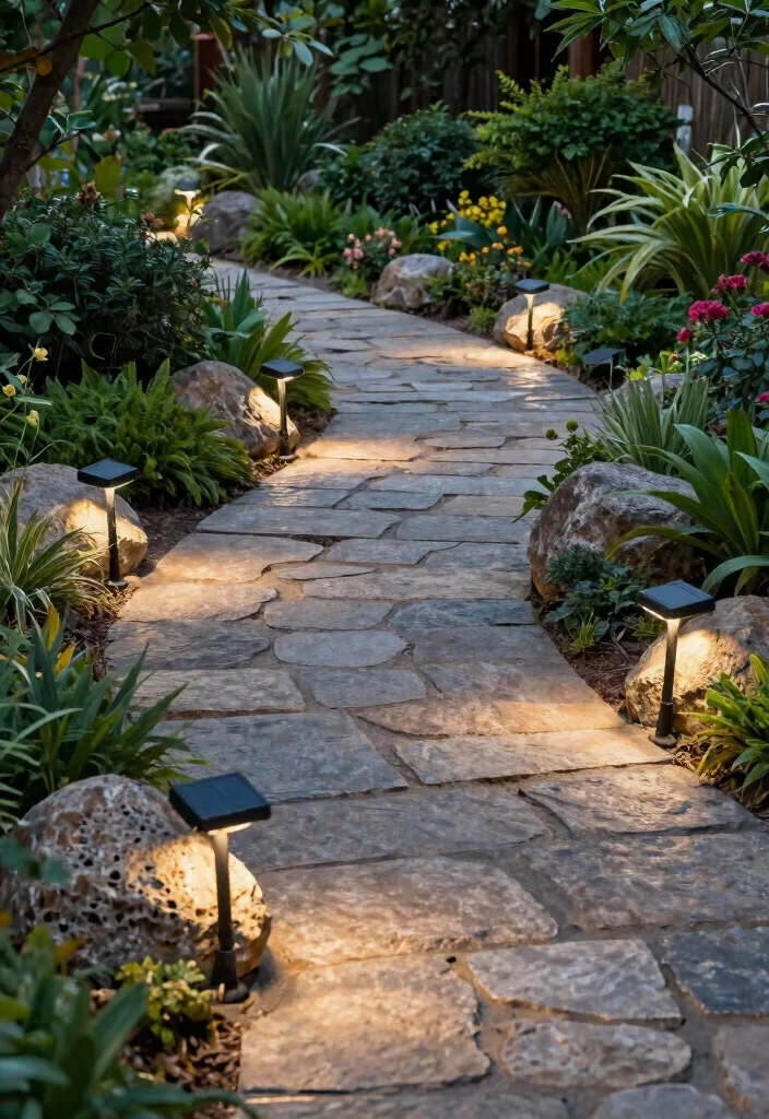 15 Solar Lights Ideas Outdoor Walkway Designs That Glow Beautifully 23 15 Solar Lights Ideas Outdoor Walkway Designs That Glow Beautifully - 3. Solar Rock Lights for a Natural Look 1