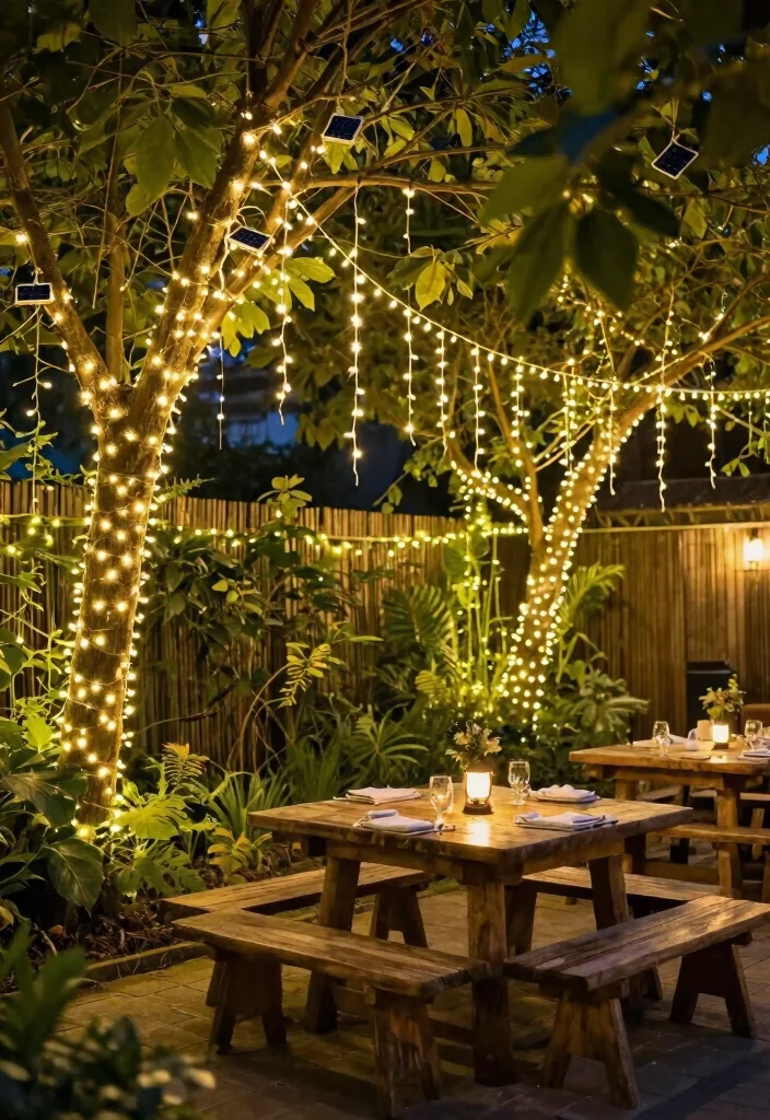 15 Solar Lights Ideas Outdoor Walkway Designs That Glow Beautifully 24 15 Solar Lights Ideas Outdoor Walkway Designs That Glow Beautifully - 4. String Solar Lights for a Fairy-Tale Effect 1