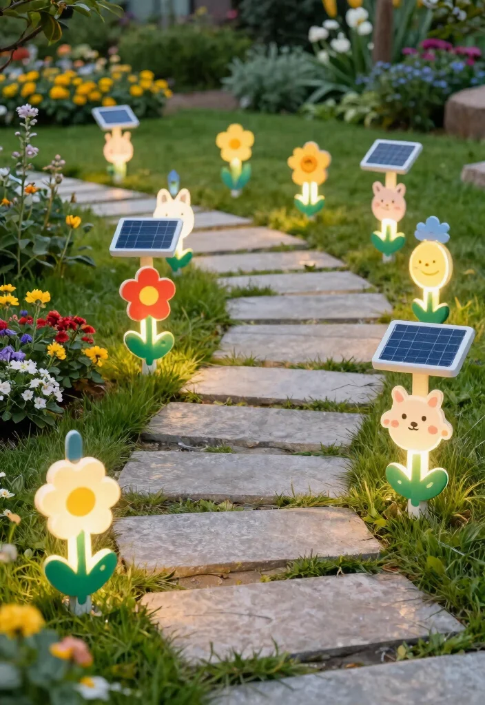15 Solar Lights Ideas Outdoor Walkway Designs That Glow Beautifully 25 15 Solar Lights Ideas Outdoor Walkway Designs That Glow Beautifully - 5. Solar Garden Stakes 1