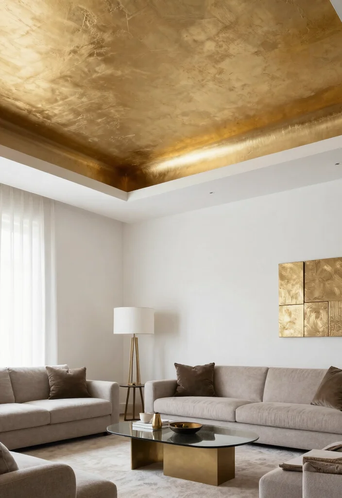 15 Tray Ceiling 2026 Trending Ideas That Add Elegant Dimension 25 15 Tray Ceiling 2026 Trending Ideas That Add Elegant Dimension - 5. Metallic Finishes for Glamour 1