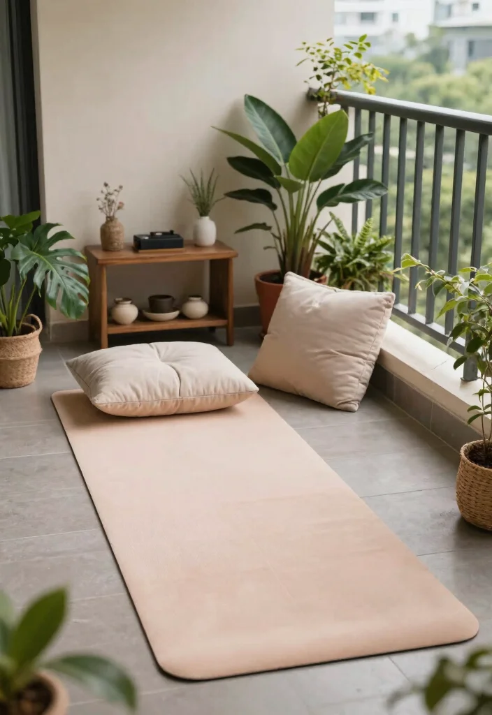15 Zen Balcony Ideas for a Calm & Minimal Escape - 13. Outdoor Meditation Space 1