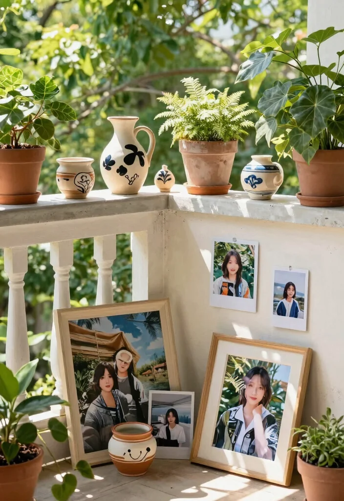 15 Zen Balcony Ideas for a Calm & Minimal Escape - 15. Personal Touches with Nature 1