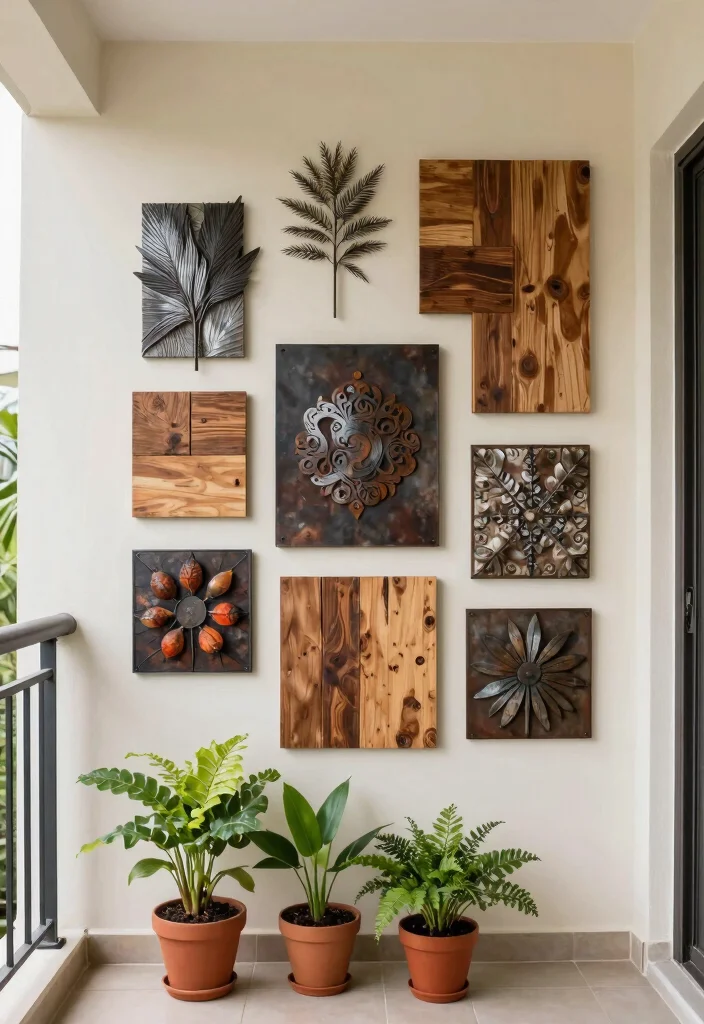 16 1st Floor Balcony Ideas That Upgrade Your Exterior Instantly 35 16 1st Floor Balcony Ideas That Upgrade Your Exterior Instantly - 5. Artistic Wall Decor 1