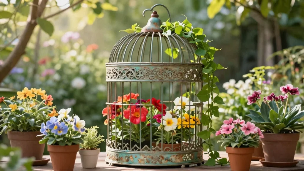 16 Bird Cage Planter Ideas That Look Whimsical & Chic